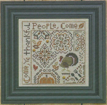 Bent Creek Thankful Quaker thanksgiving cross stitch pattern