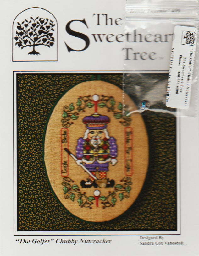 Sweetheart Tree "The Golfer" Chubby Nutcracker teenie Tweenie 99 christmas cross stitch pattern