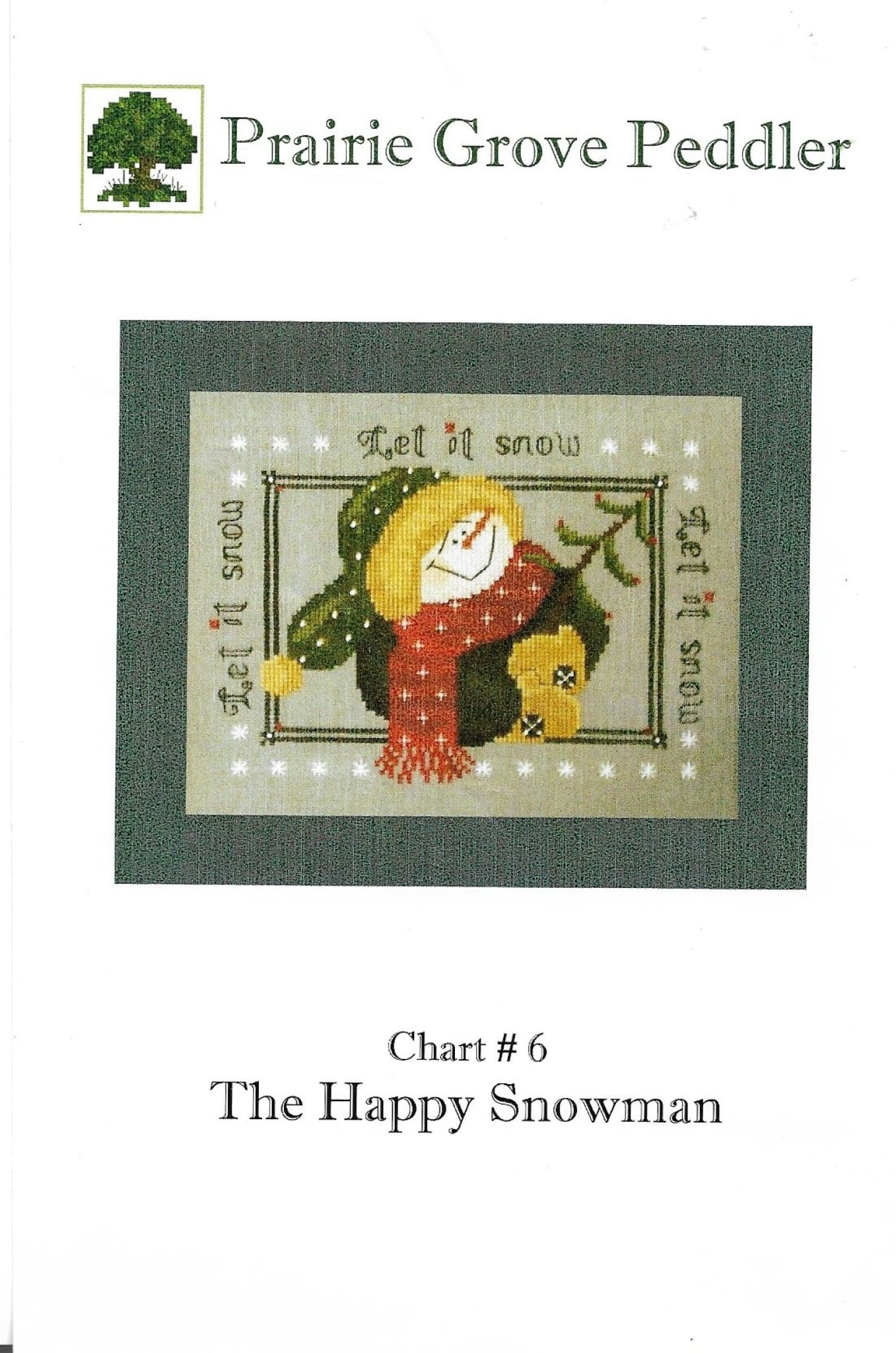 Prairie Grove Peddler The Happy Snowman cross stitch pattern