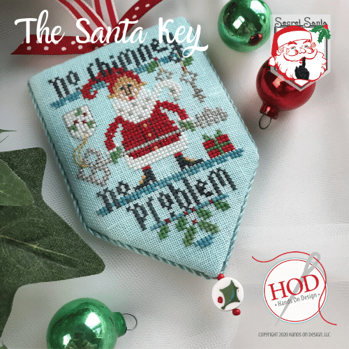 Hands on Design The Santa Key - Secret Santa christmas cross stitch pattern