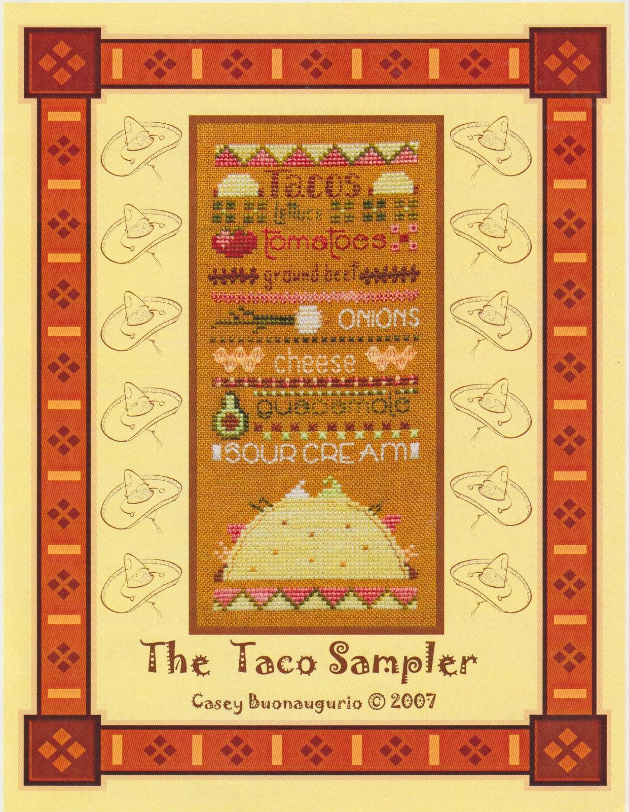 Casey Buonaugurio The Taco Sampler cross stitch pattern