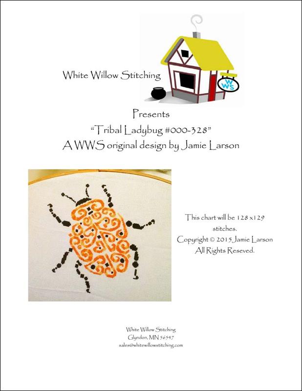 White Willow Tribal Ladybug 000-328 cross stitch pattern