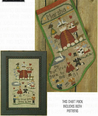 Bent Creek Twelve Days of Christmas christmas stocking cross stitch pattern