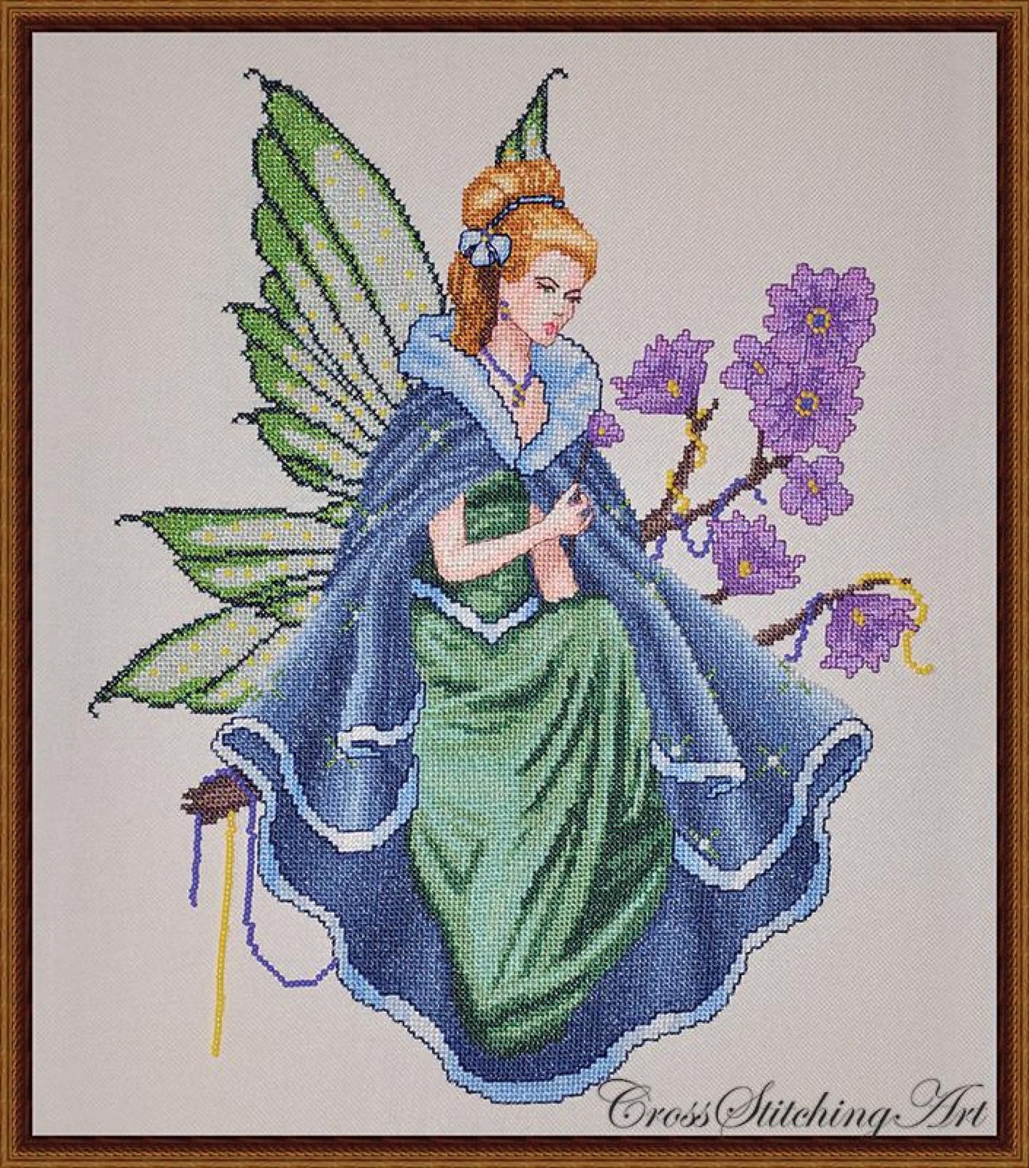 Cross Stitching Art Twilight Fairy fashion fantasy cross stitch pattern