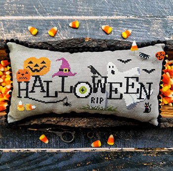 Puntinipuntini When I Think of Halloween cross stitch pattern