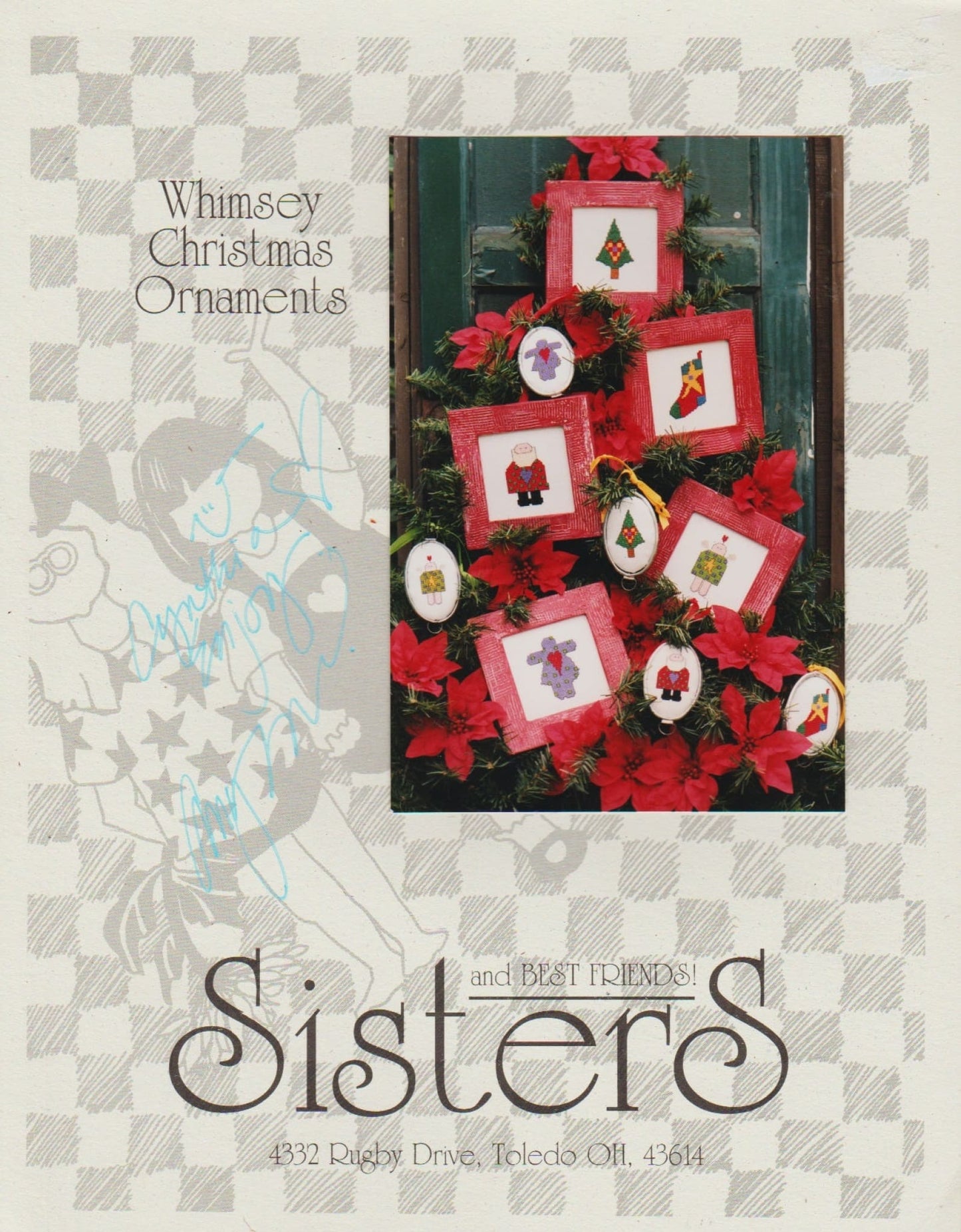 Sisters & Best Friends Whimsey Christmas Ornaments cross stitch ornament pattern