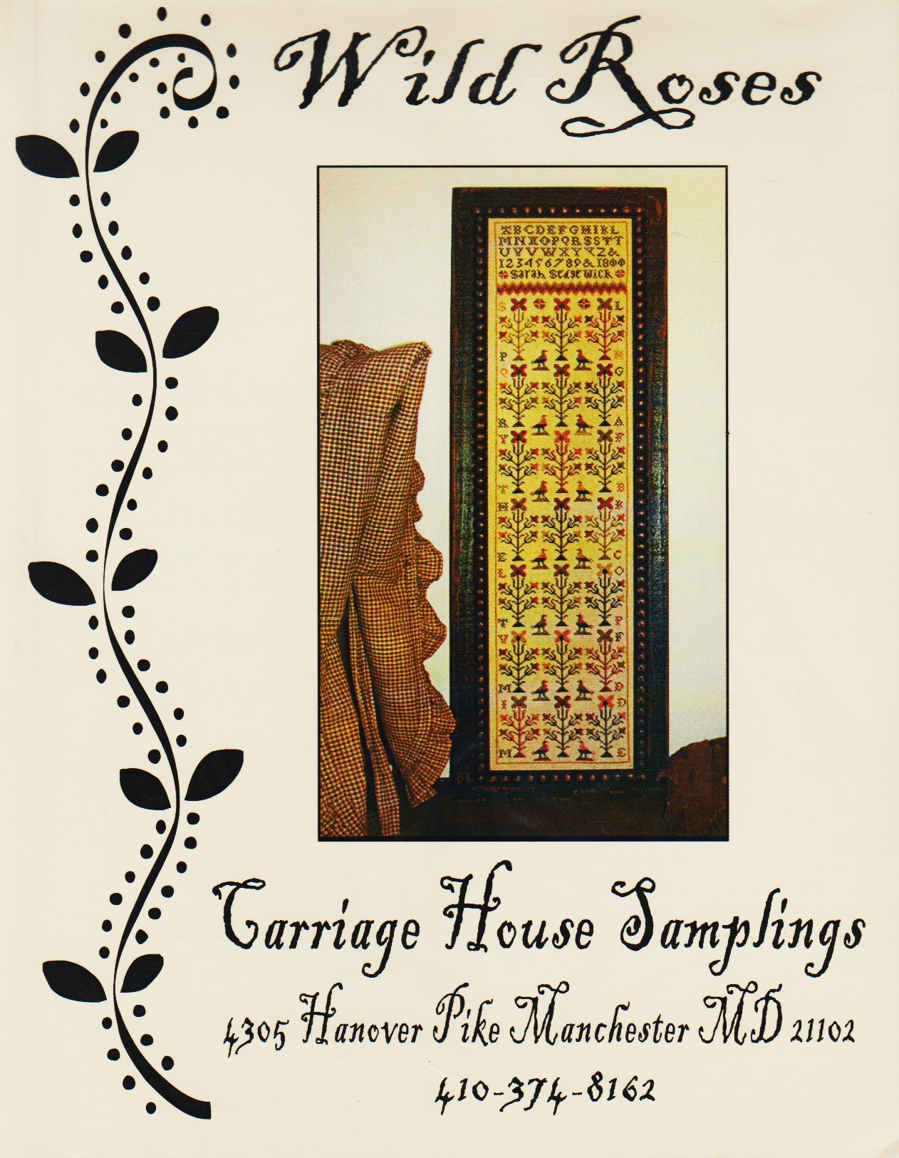 Carriage House Samplings Wild Roses flower cross stitch pattern