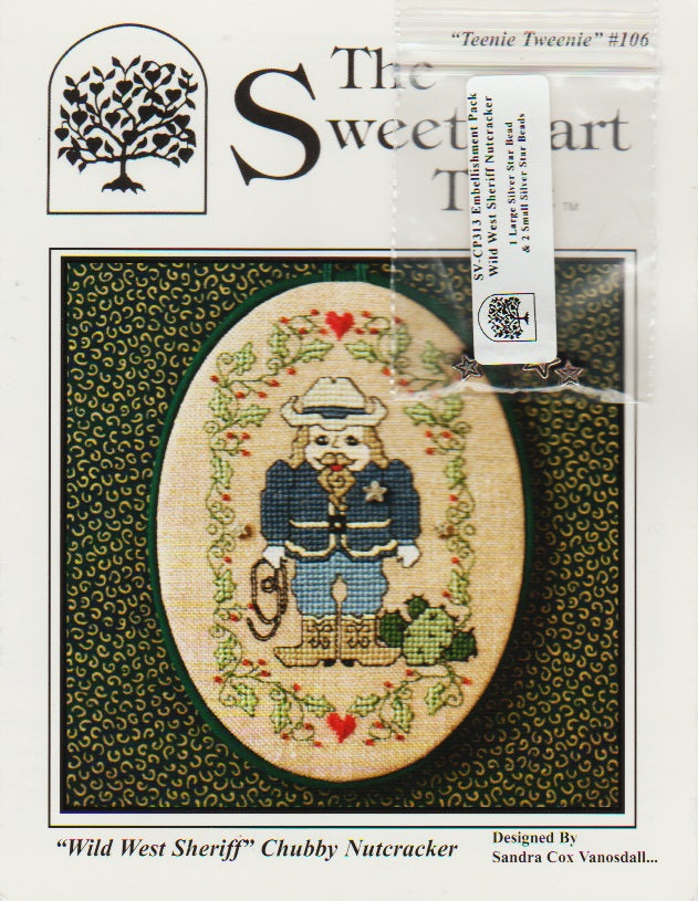 Sweetheart Tree "Wild West Sheriff" Chubby Nutcracker Teenie Tweenie #106 christmas cross stitch pattern