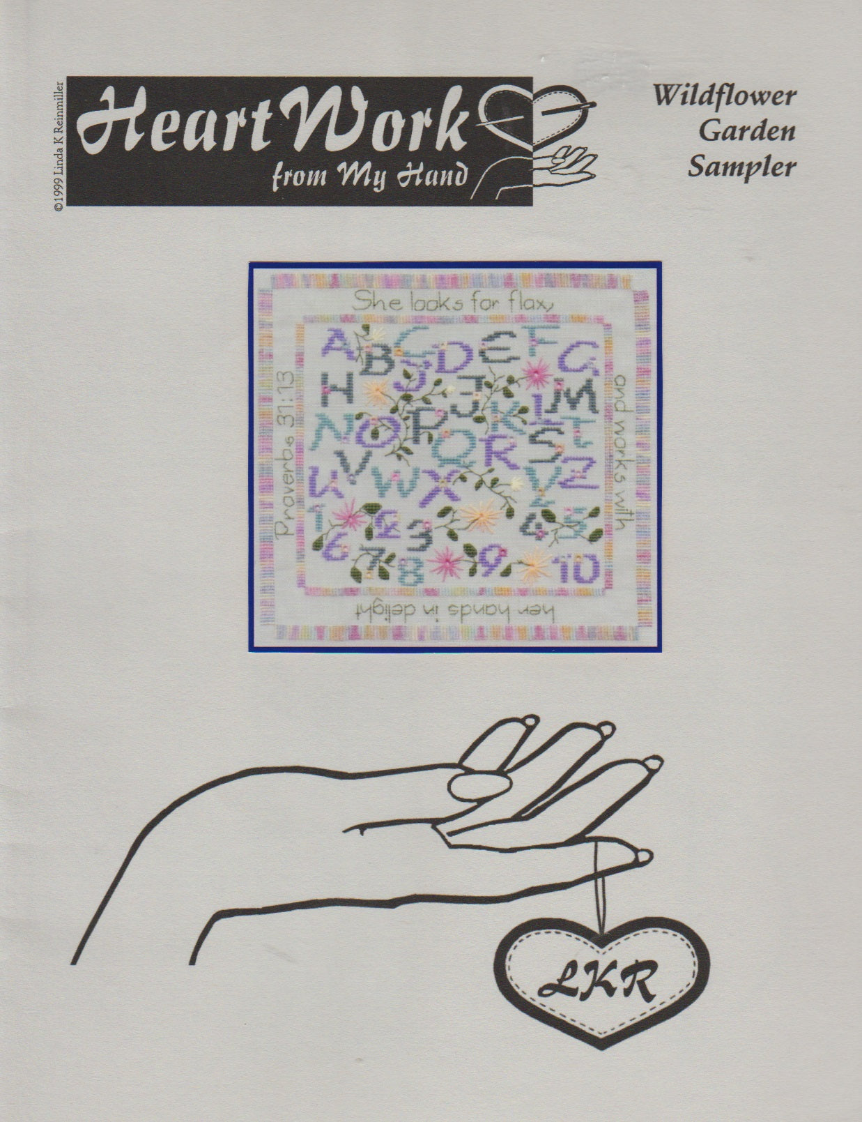 Heart Work from My Hand Wildflower Garden Sampler cross stitch pattern