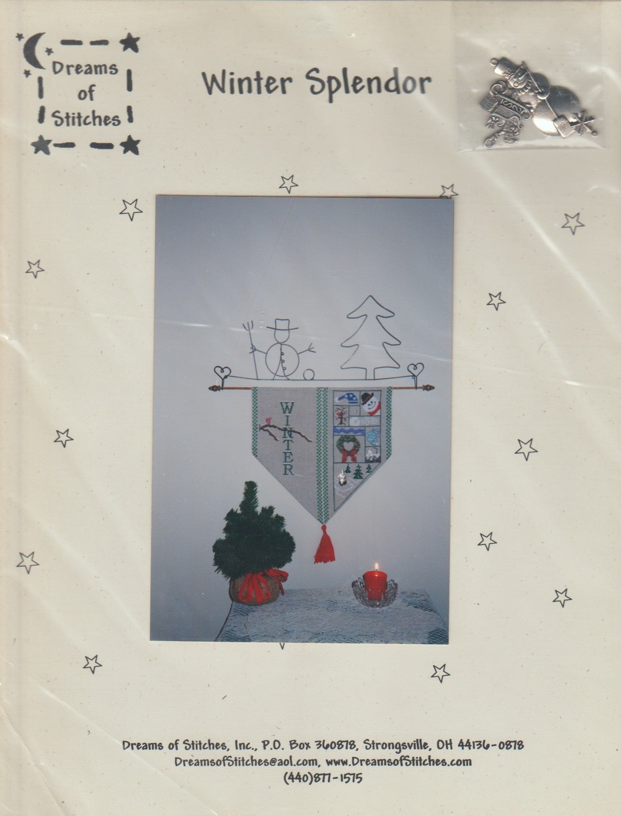 Dreams of Stitches Winter Splendor cross stitch banner pattern