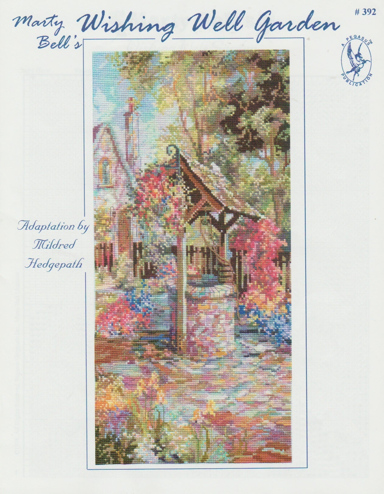 Pegasus Wishing Well Garden 392 cross stitch pattern