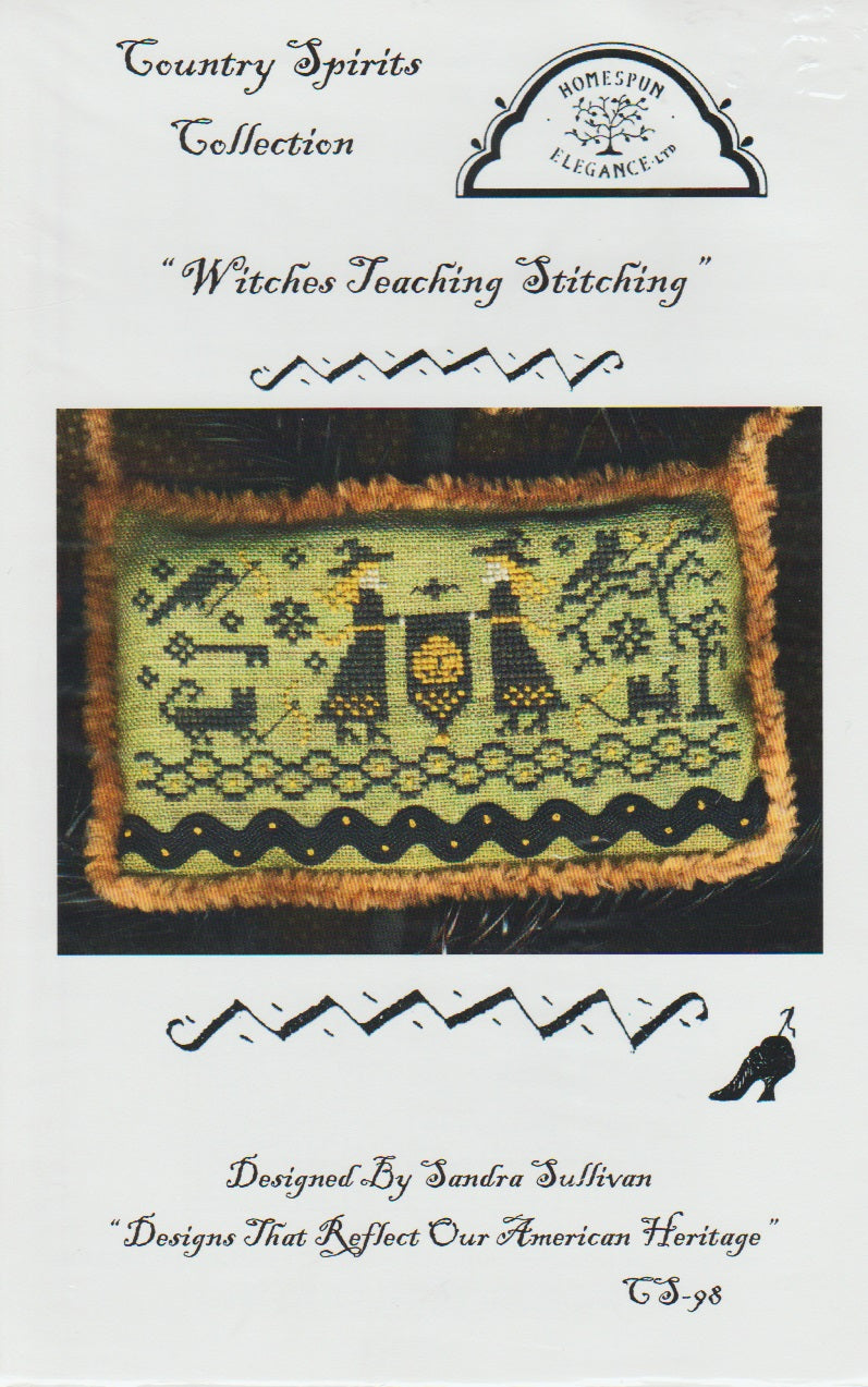 homespun Elegance Witches Teaching Stitching CS-98 halloween cross stitch pattern