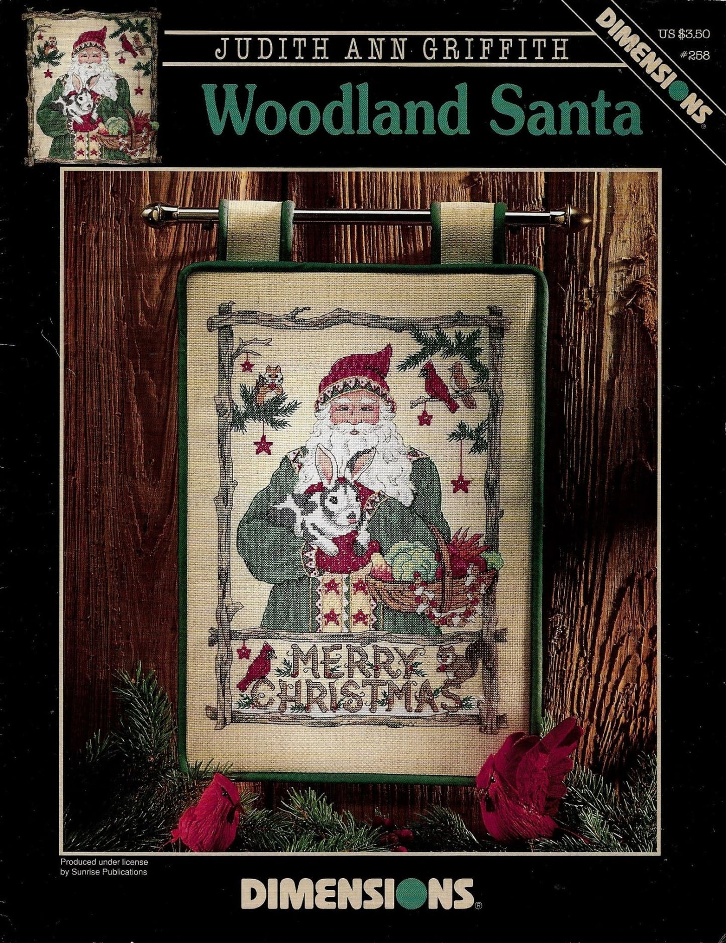Dimensions Woodland Santa 258 cross stitch pattern