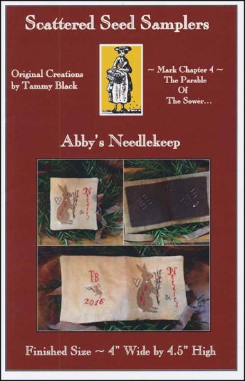 Scattered Seed Samplers Abby's Needlekeep rabbit primitive cross stitch pattern