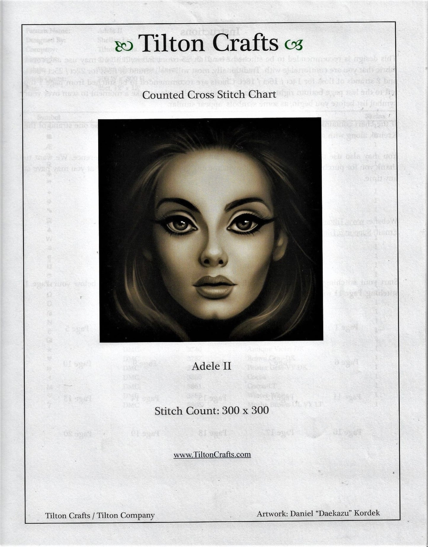 Tilton Crafts Adele II cross stitch pattern