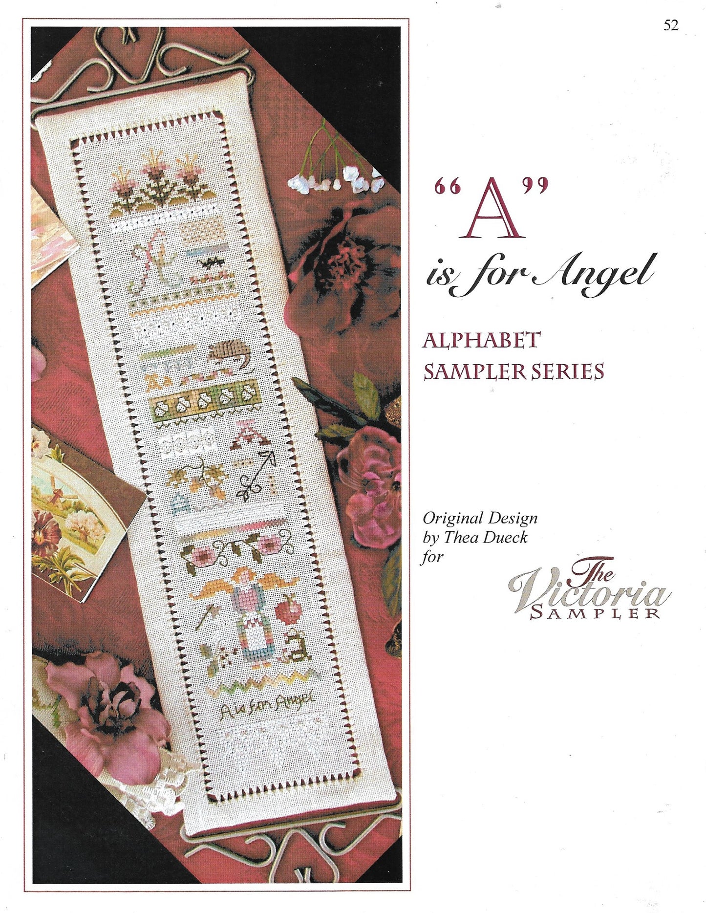 Victoria Sampler "A' is for Angel Alphabet Sampler Series cross stitch pattern