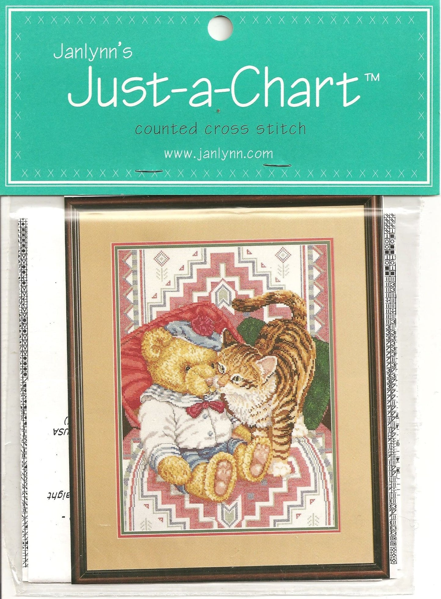 JanLynn Just-A-Chart American Indian Tabby 08-150 cross stitch Pattern