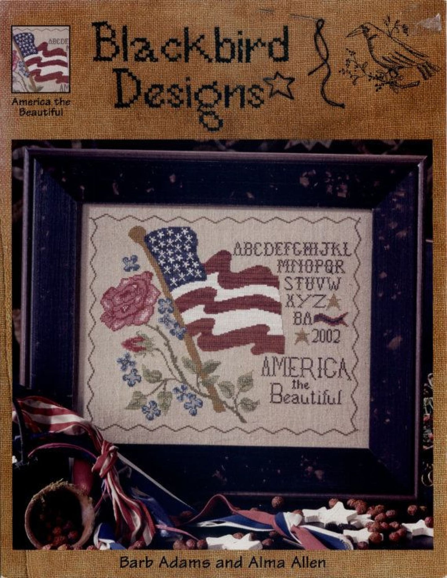Blackbird America The Beautiful cross stitch pattern