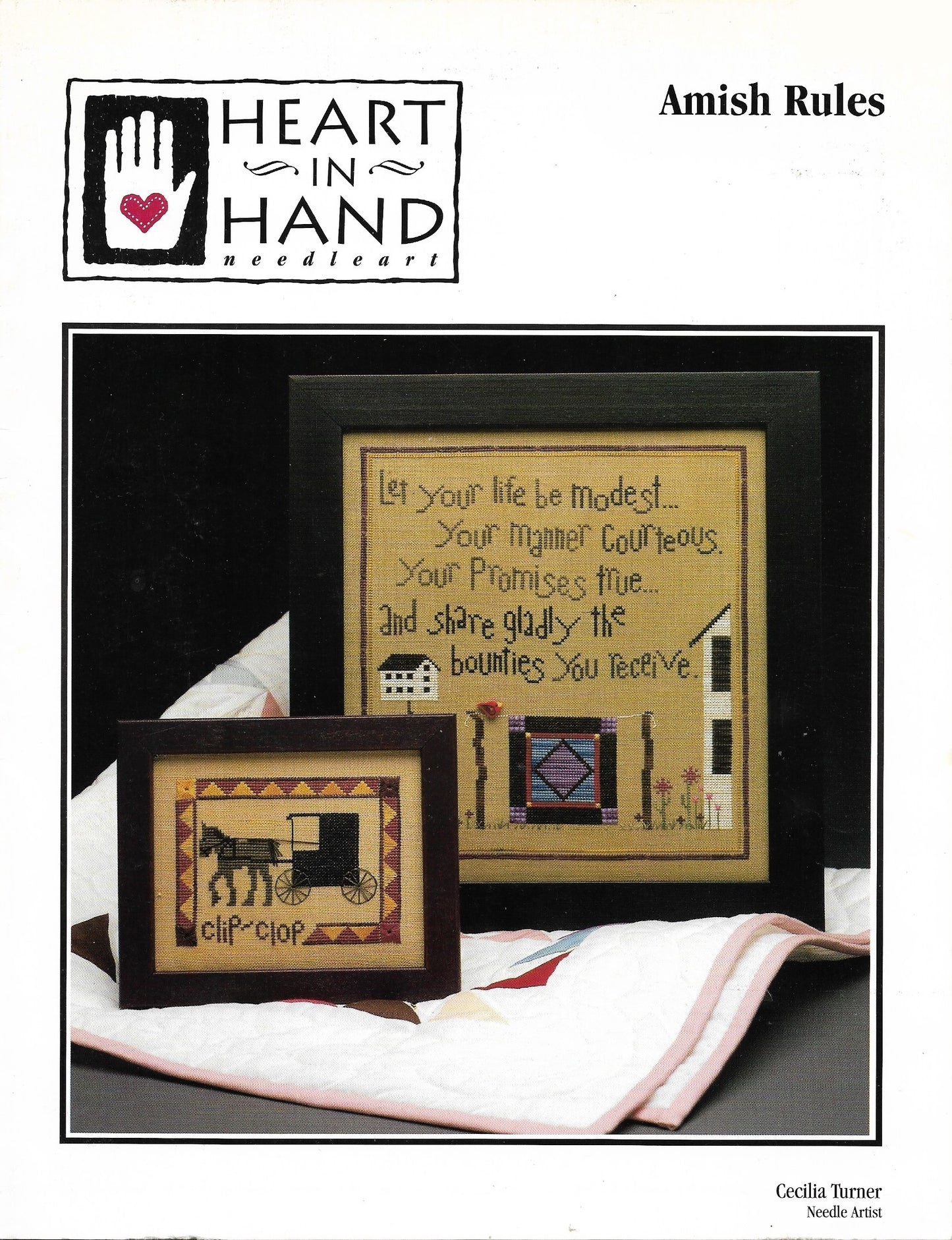 Heart In Hand Amish Rules cross stitch pattern