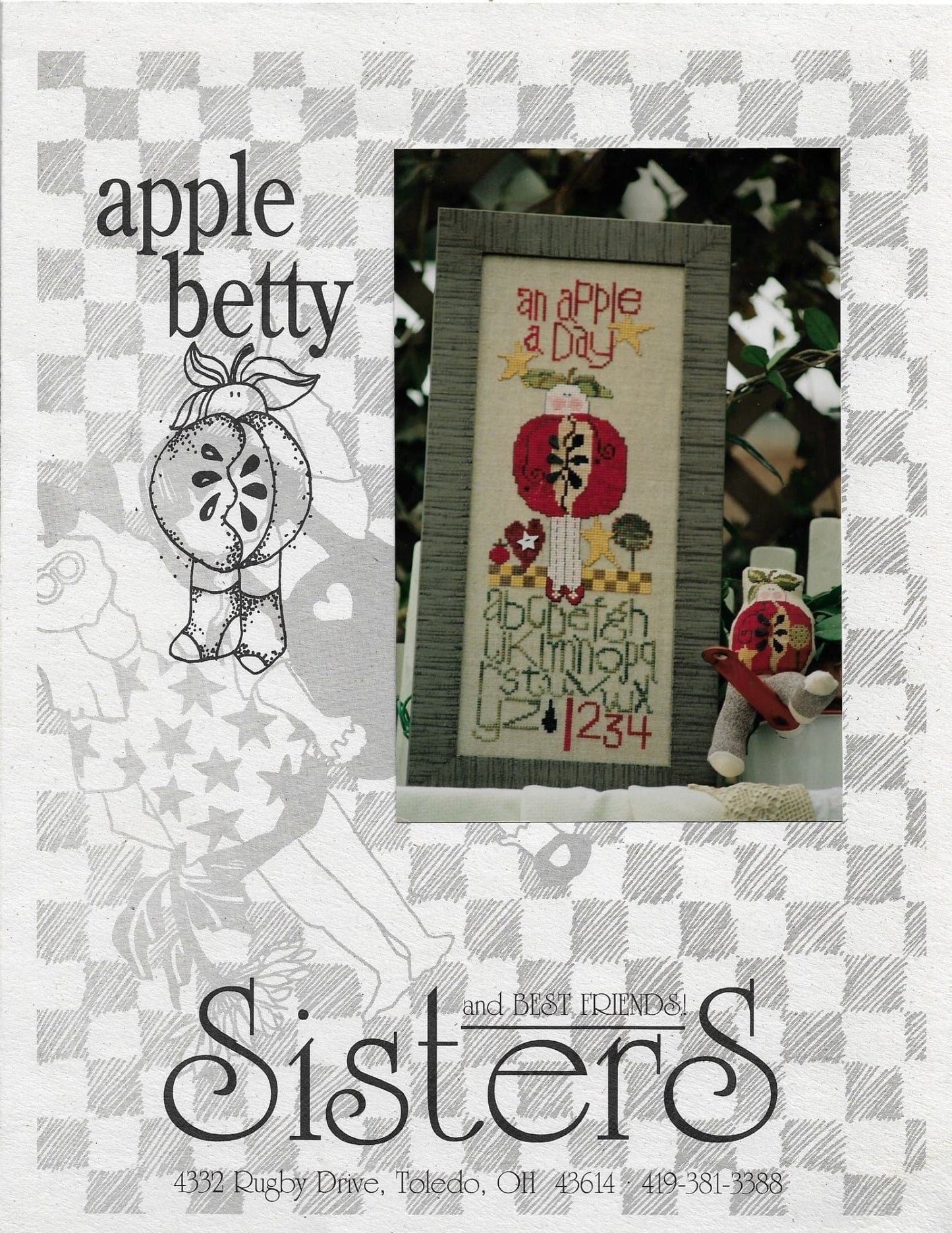 Sisters & Best friends Apple Betty cross stitch pattern
