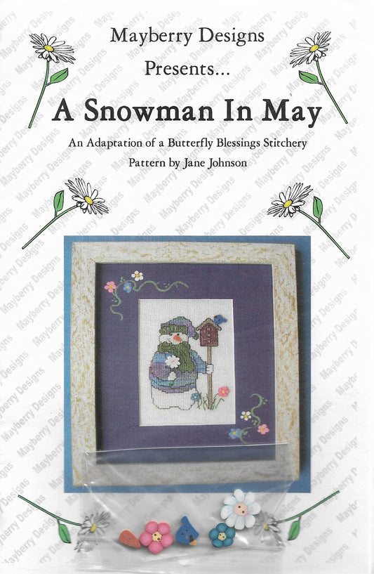 Mayberry Designs A Snowman in May cross stitch pattern