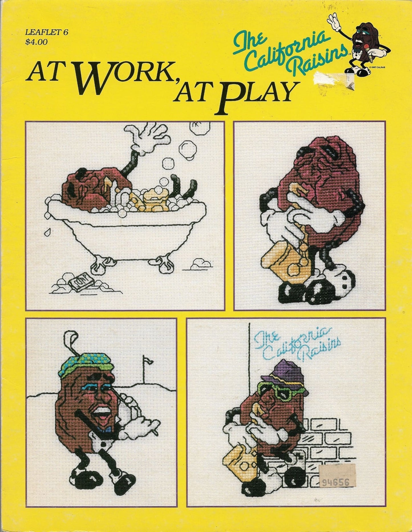 Just CrossStitch At Work, At Play California Raisins cross stitch pattern