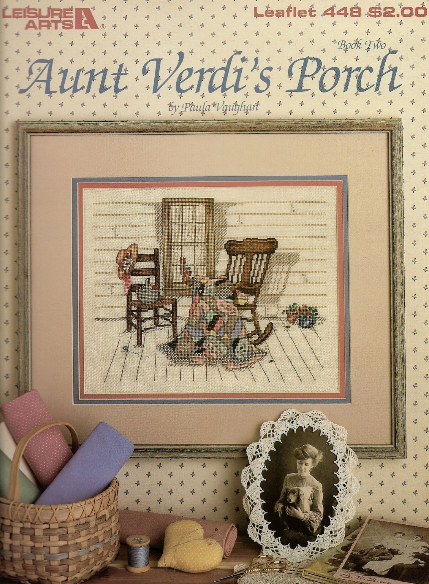 Leisure Arts Paula Vaughan Aunt Verdi's Porch 448 cross stitch