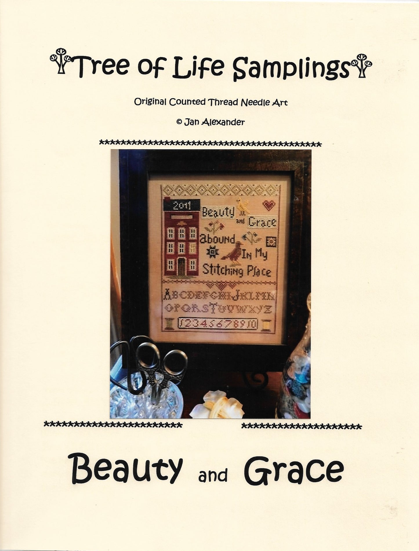Tree of Life Samplings Beauty and Grace cross stitch pattern
