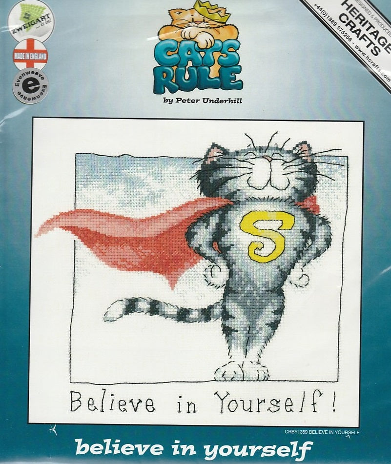 Heritage Crafts Believe in Yourself cross stitch pattern