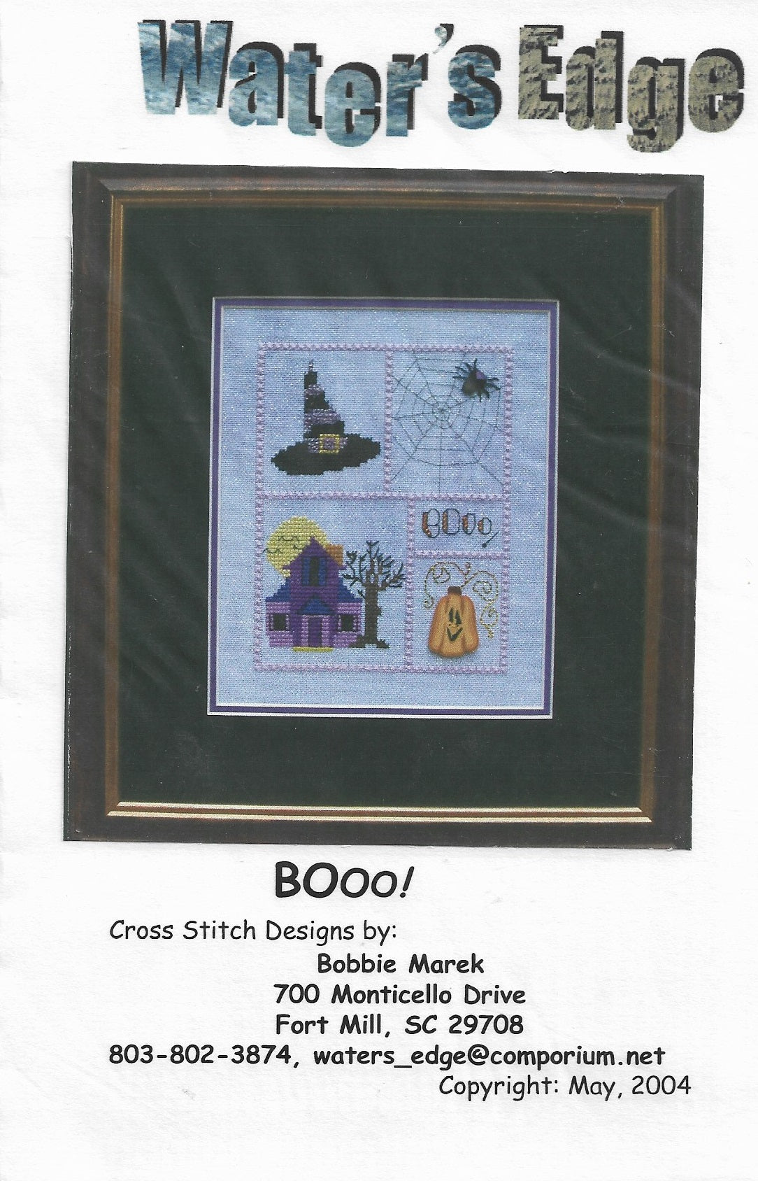 Water's Edge Booo! halloween cross stitch pattern