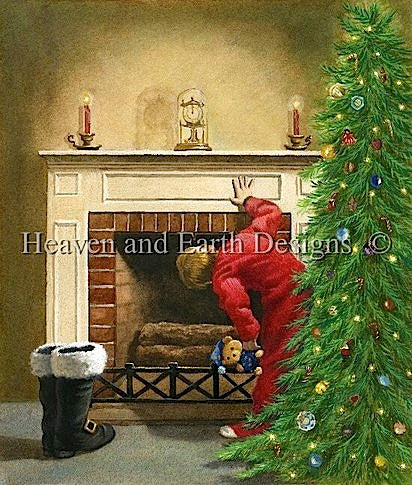 Heaven and Earth Designs Boots christmas cross stitch pattern