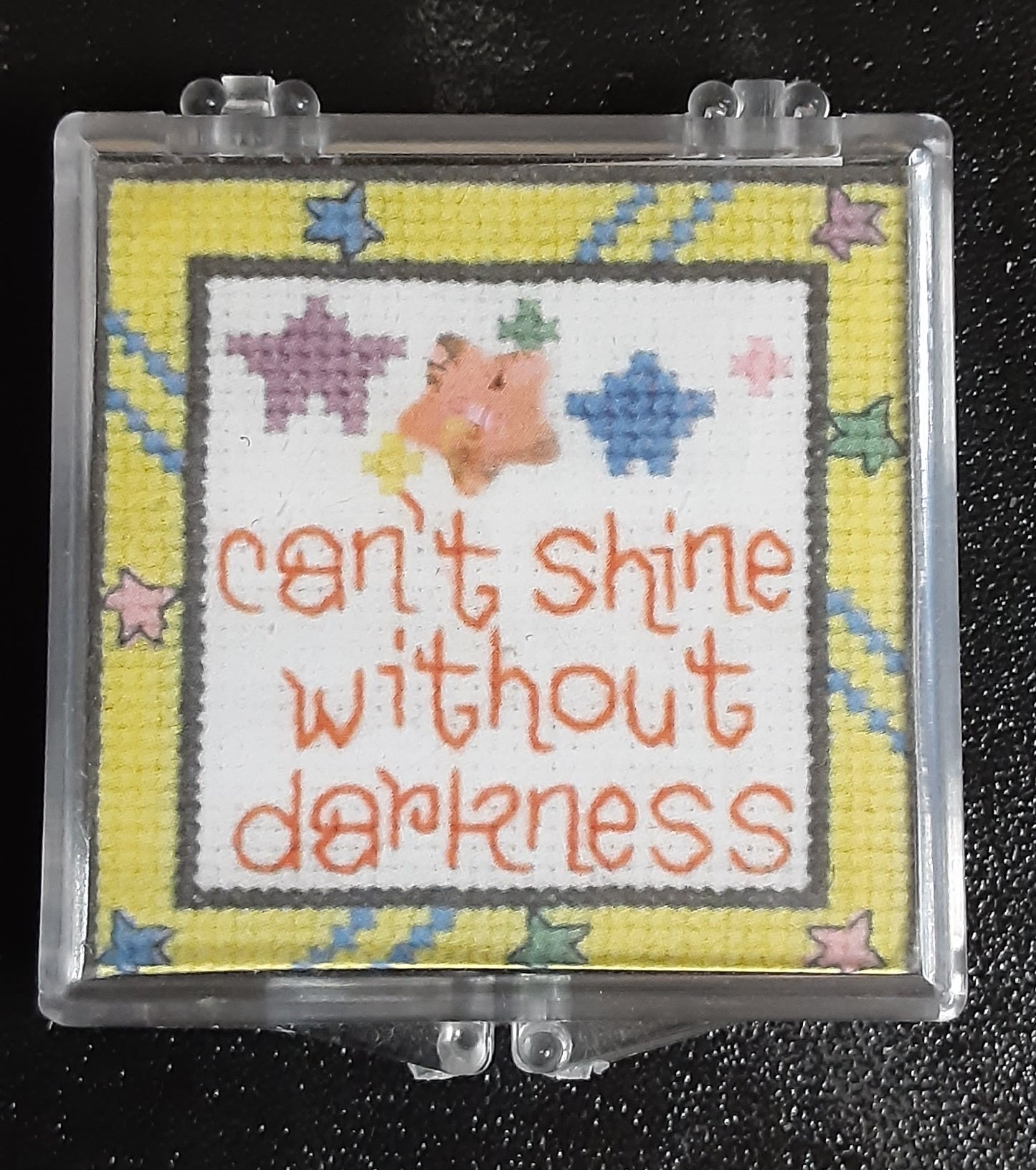 X's & Oh's can't shine without darkness C8-CS cross stitch pattern