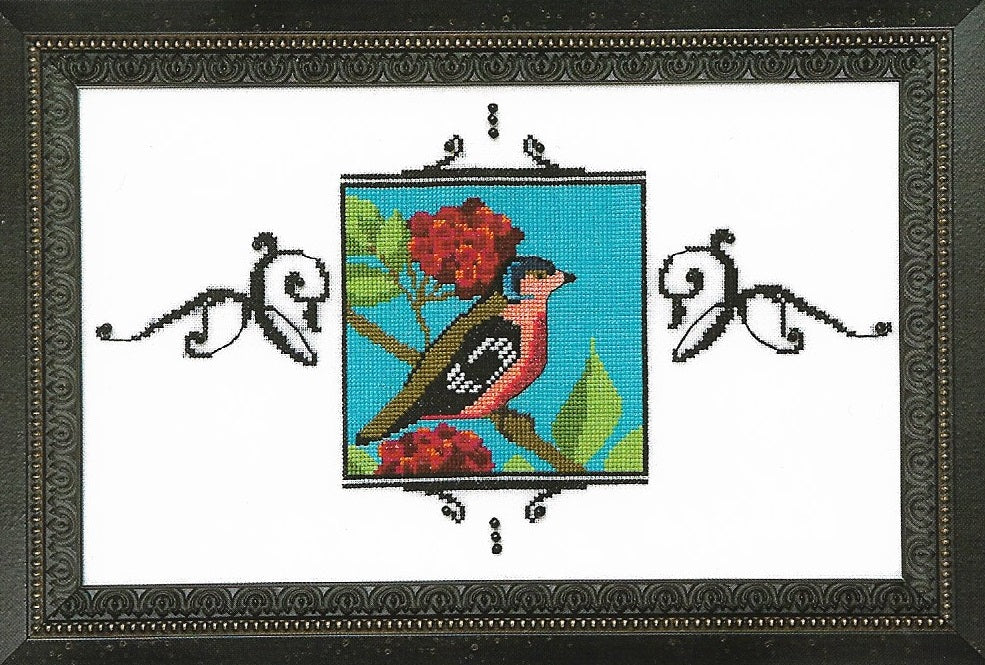 Mirabilia Blossom Chaffinch NC183 bird victorian cross stitch