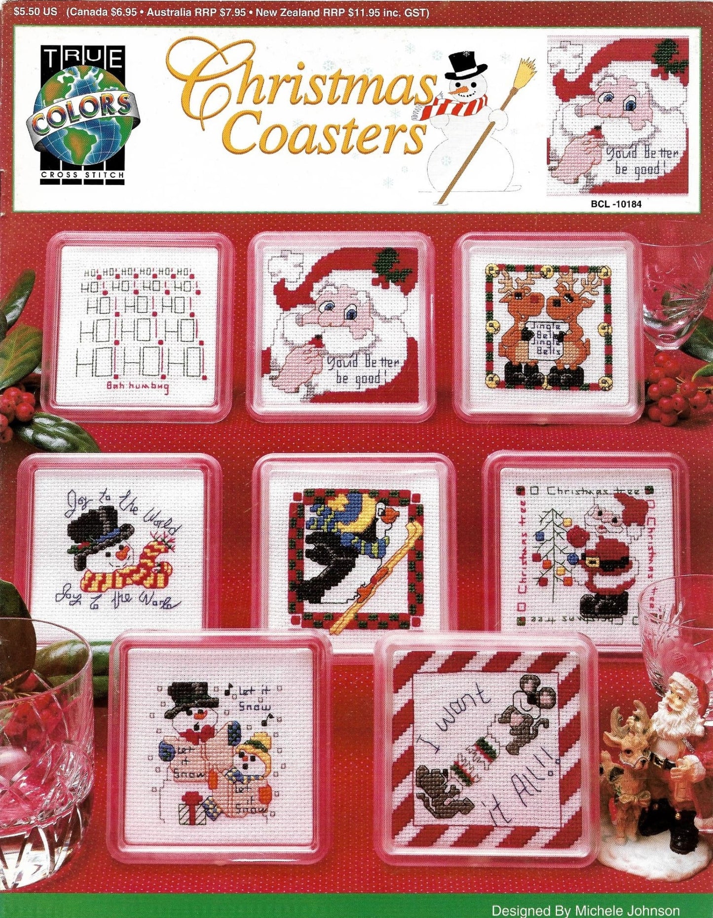 True Colors Christmas Costers cross stitch pattern