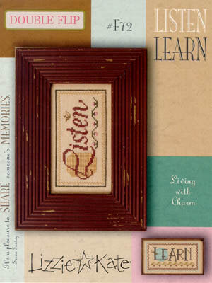 Lizzie Kate Listen/Learn F72 cross stitch pattern