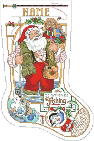 I'd Rather Be Fishing Stocking pattern