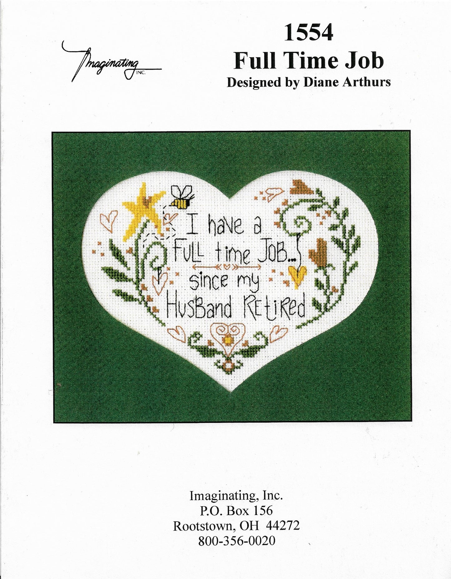 Imaginating Full Time Job 1554 cross stitch pattern