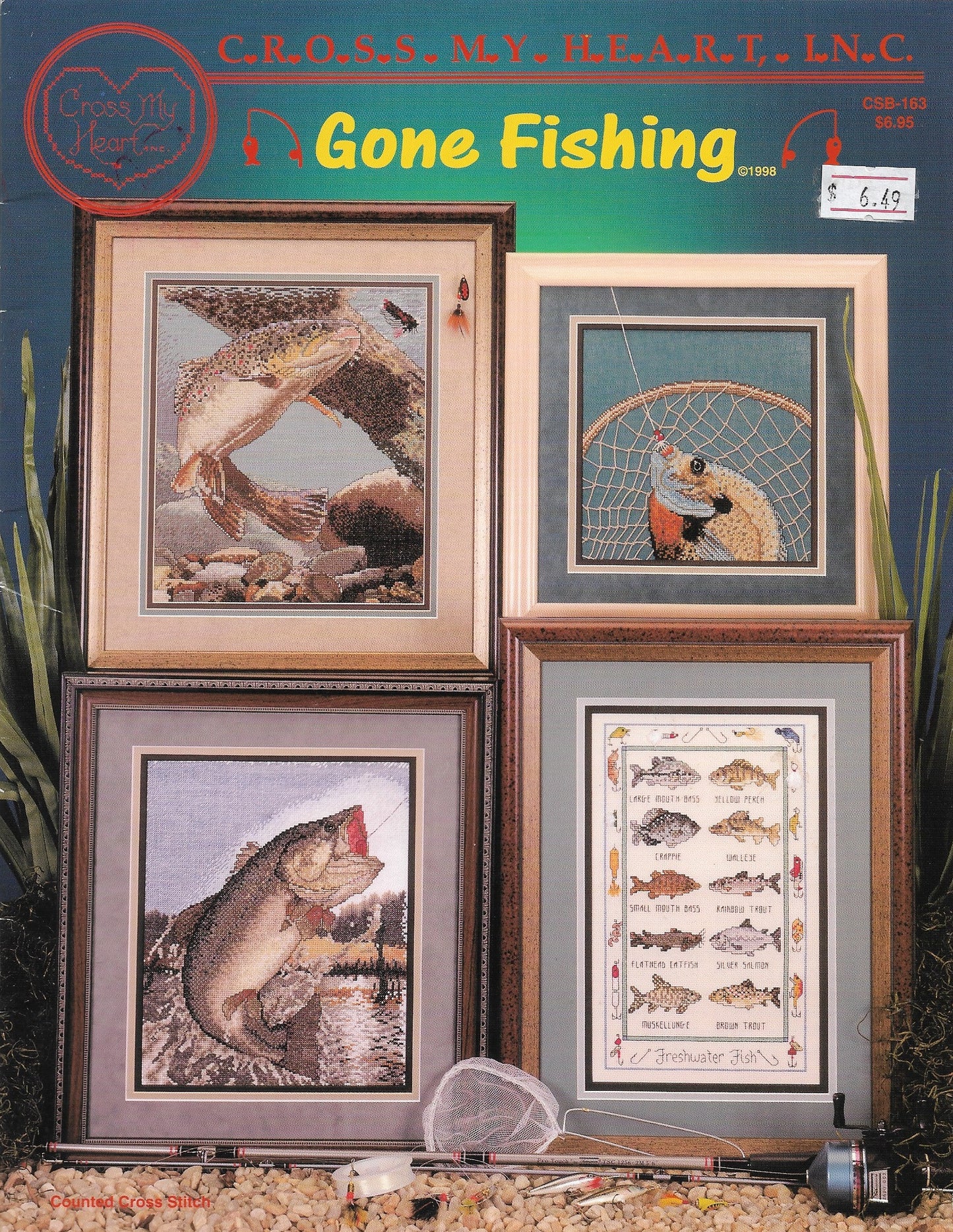 Cross My Heart Gone fishing CSB-163 sports cross stitch pattern