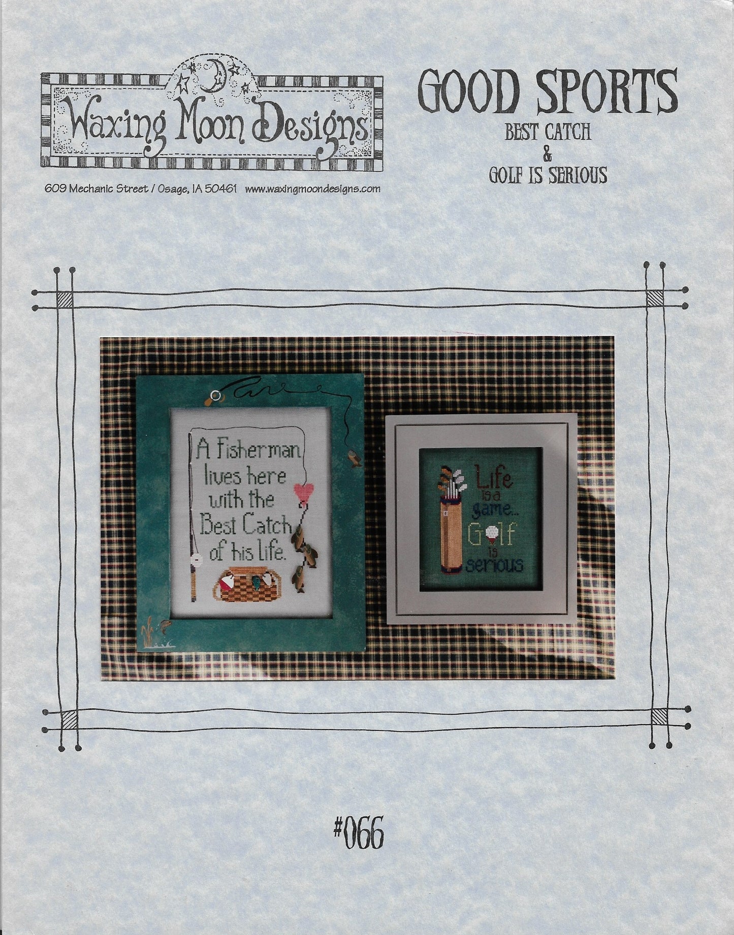 Waxing Moon Good Sports cross stitch pattern