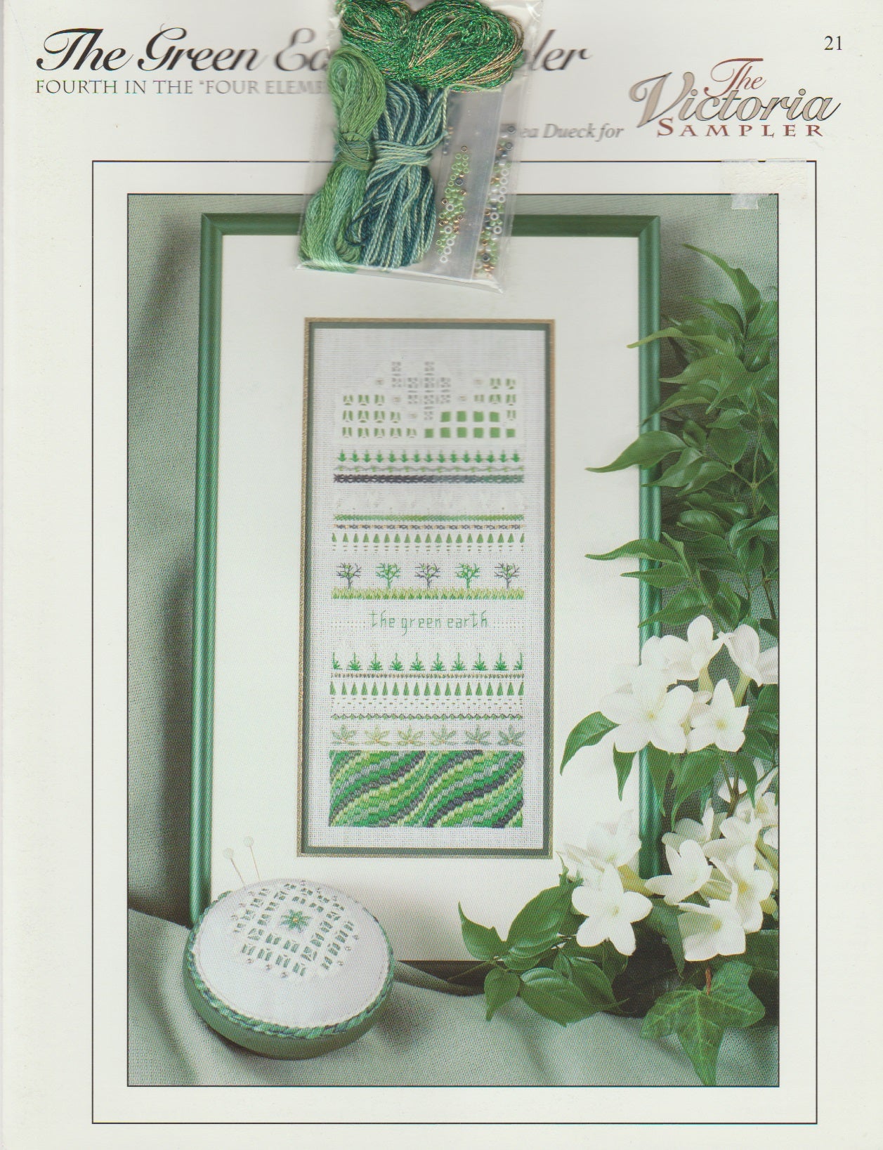 Victoria Sampler Green Earth Sampler VS21 cross stitch pattern