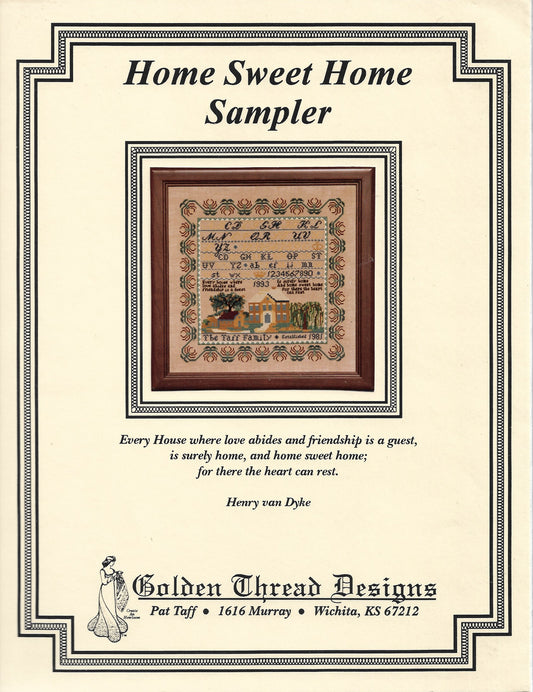 Golden Thread Designs Home Sweet Home Sampler sampler cross stitch pattern