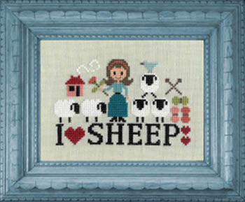 Jardin Prive I Love Sheep cross stitch pattern