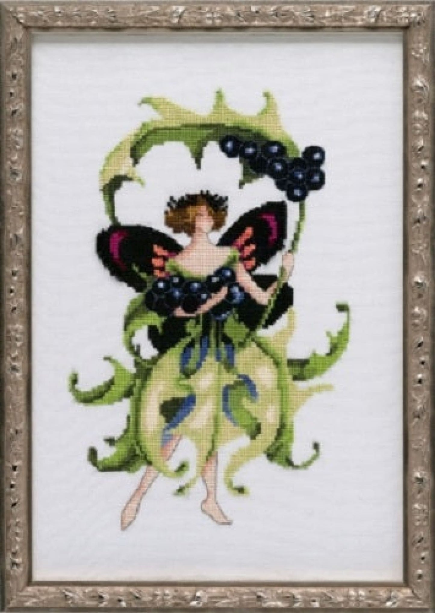 Mirabilia Inkberry Holly NC227 Nora Corbett Pixie cross stitch pattern