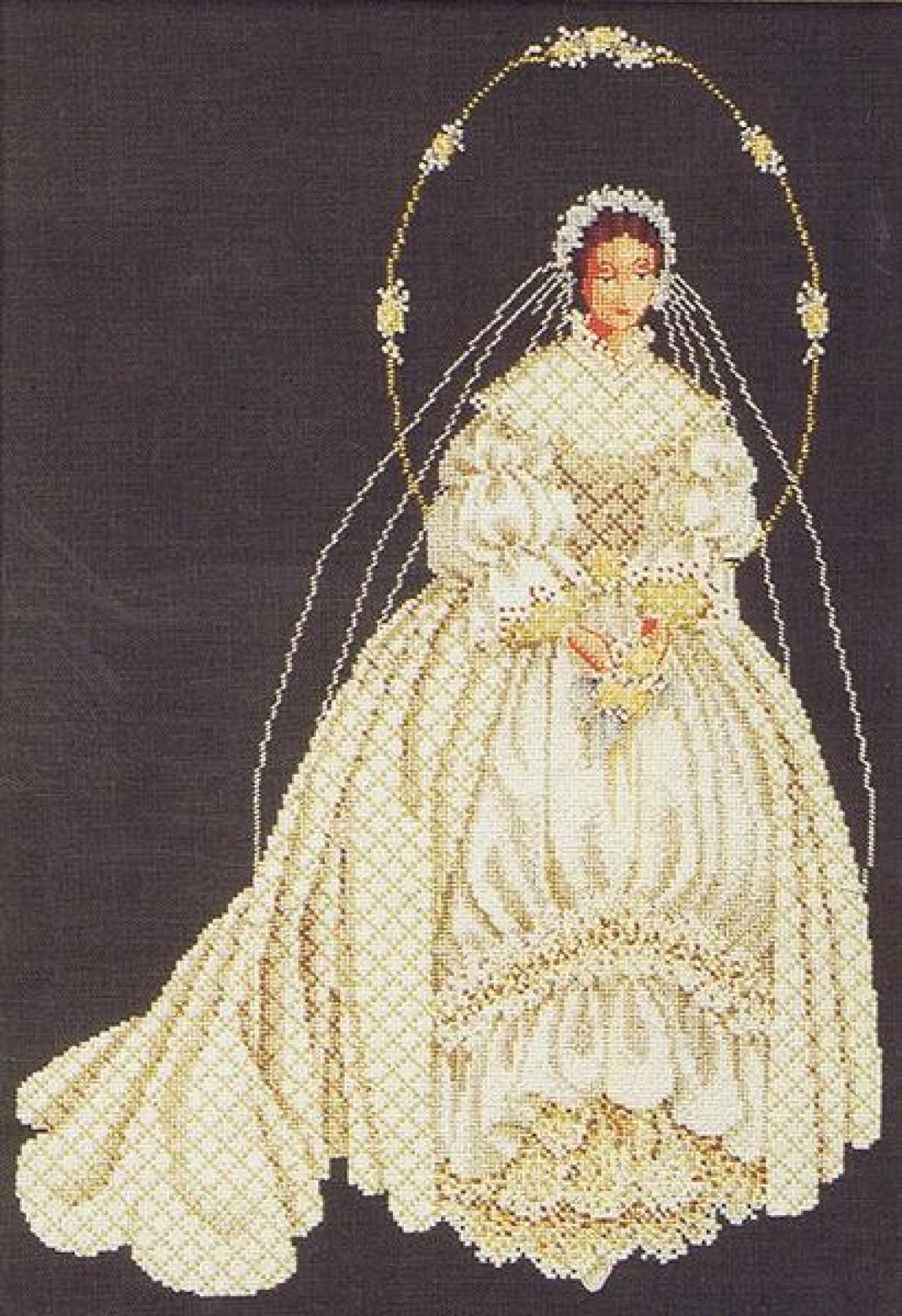 Lavender & Lace I Thee Wed L&L29 wedding cross stitch