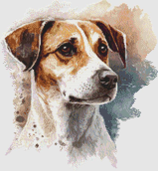 DogShoppe Designs Jack Russell Terrier Pastel dog cross stitch pattern