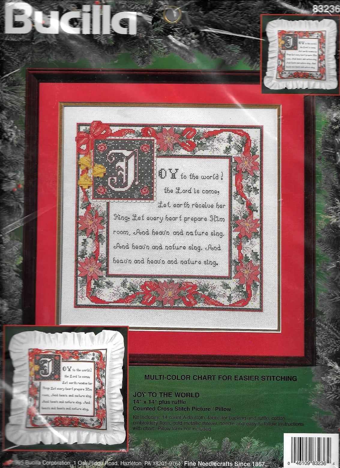 Bucilla Joy to the World 83236 christmas cross stitch kit