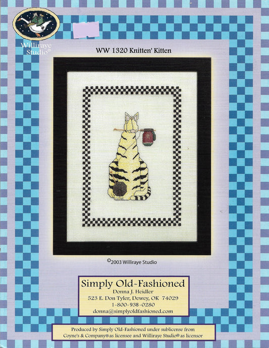 Simply Old fashioned WW 1320 Knitten' Kitten cross stitch pattern