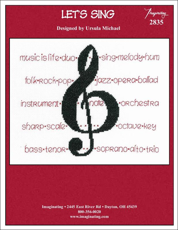 Imaginating Let's Sing 2835 musical cross stitch pattern