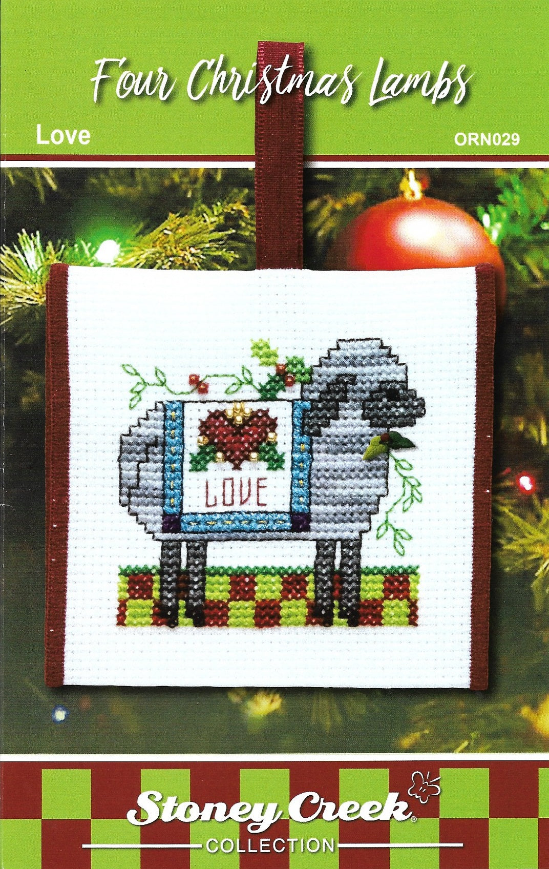Stoney Creek Love ORN029 christmas ornament cross stitch pattern