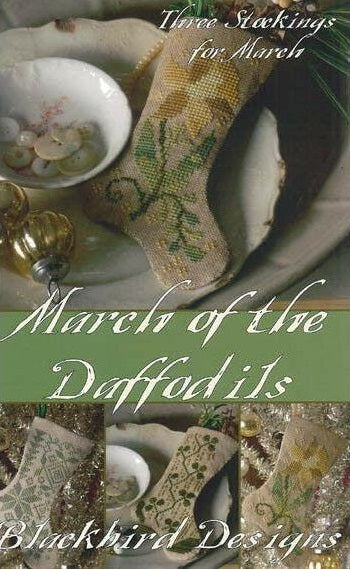 Blackbird Designs March of the Daffodils cross stitch pattern
